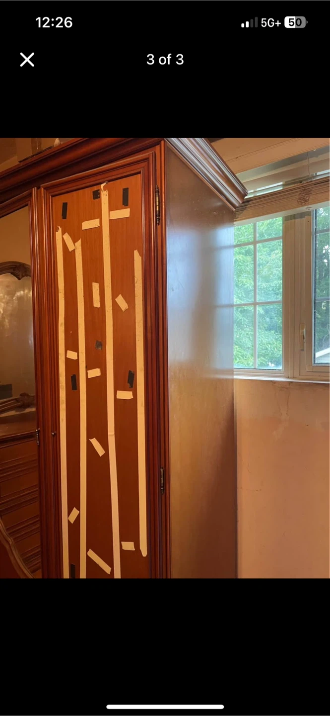 Solid cherry wood wardrobe - photo 3