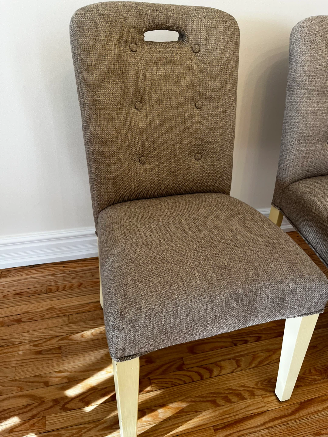 Set of 4 upholstered dining chairs - photo 5