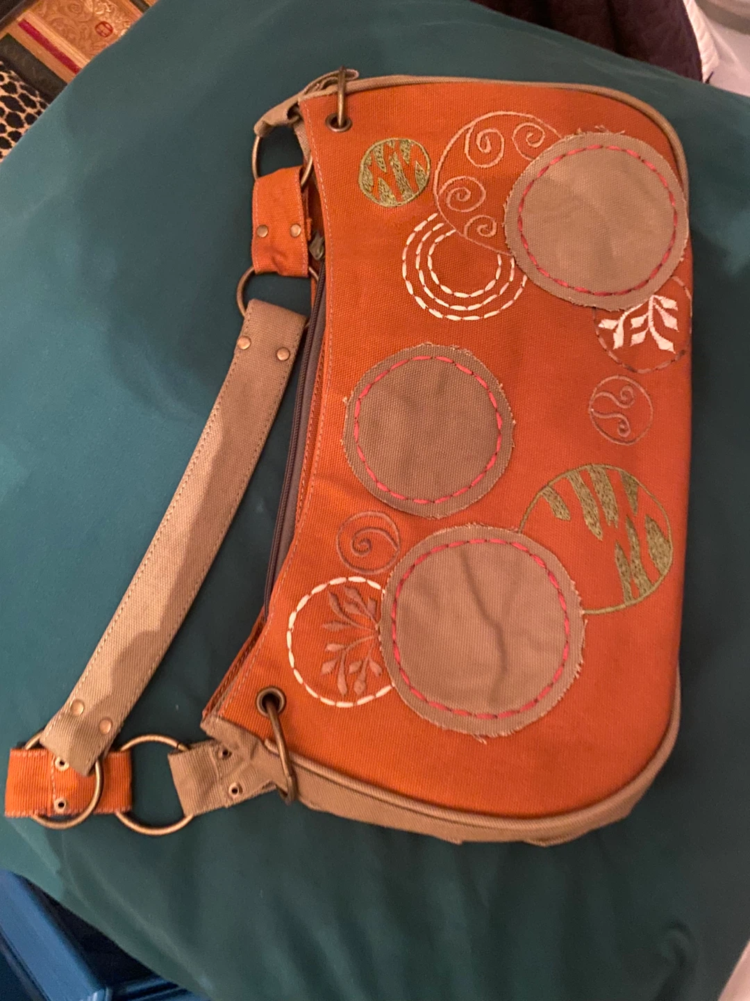 Orange Canvas Handbag