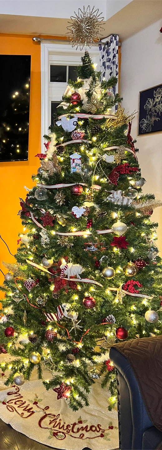 Artificial 8 ft pre-lit Christmas Tree