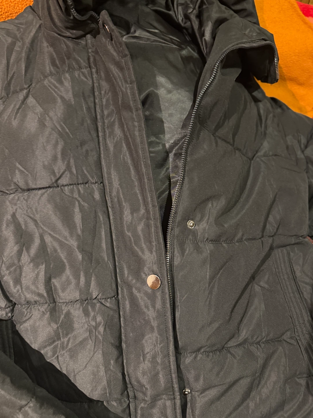 Black hooded women puffer coat XXL - New - photo 3