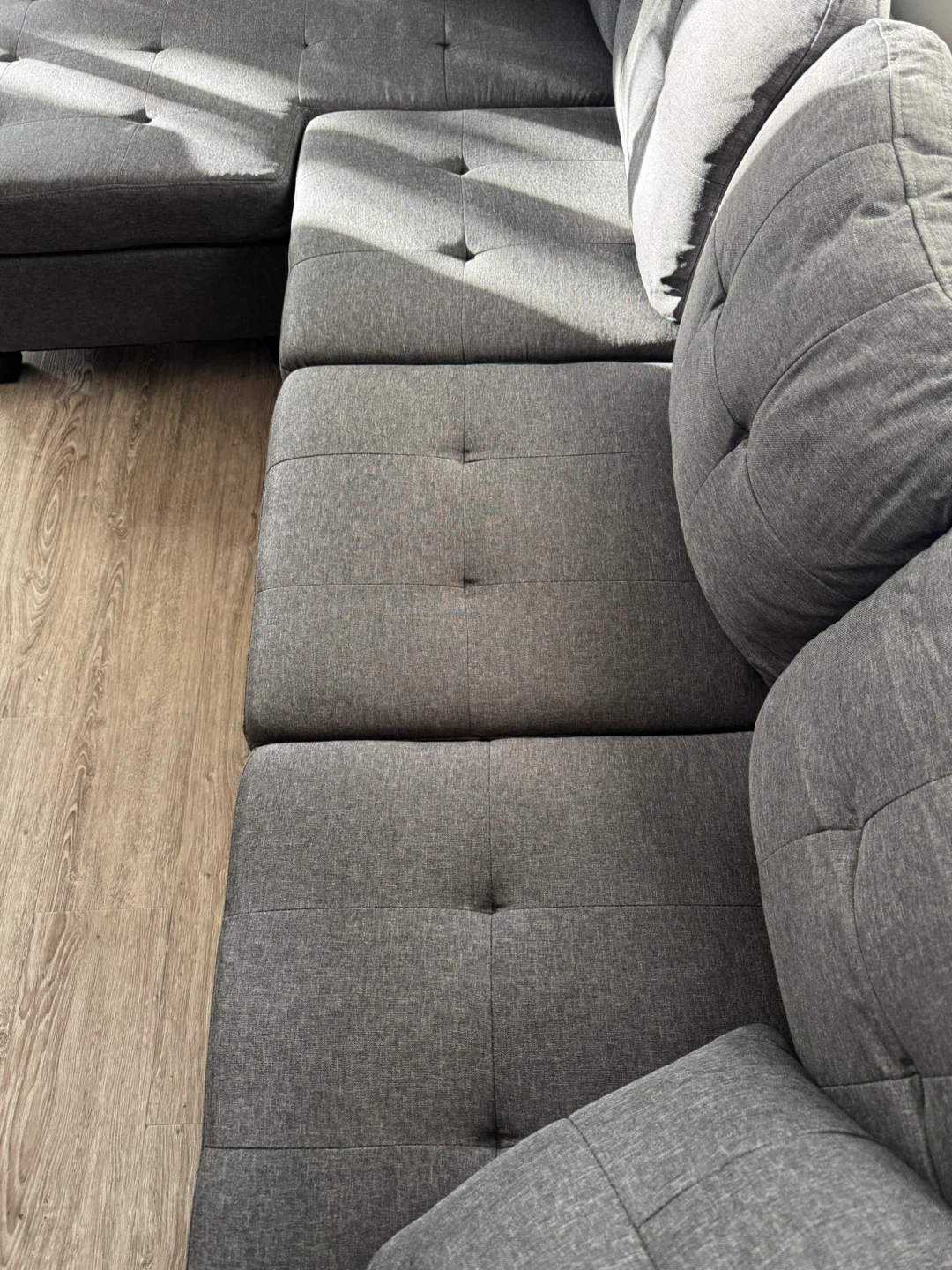 Brand New Dark Grey Sectional Sofa w/ Chaise & Cup Holders - photo 3