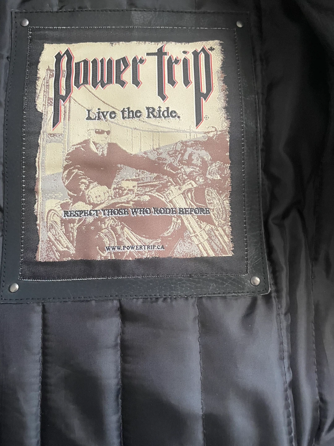 Power Trip Black Leather Motorcycle Jacket - photo 2
