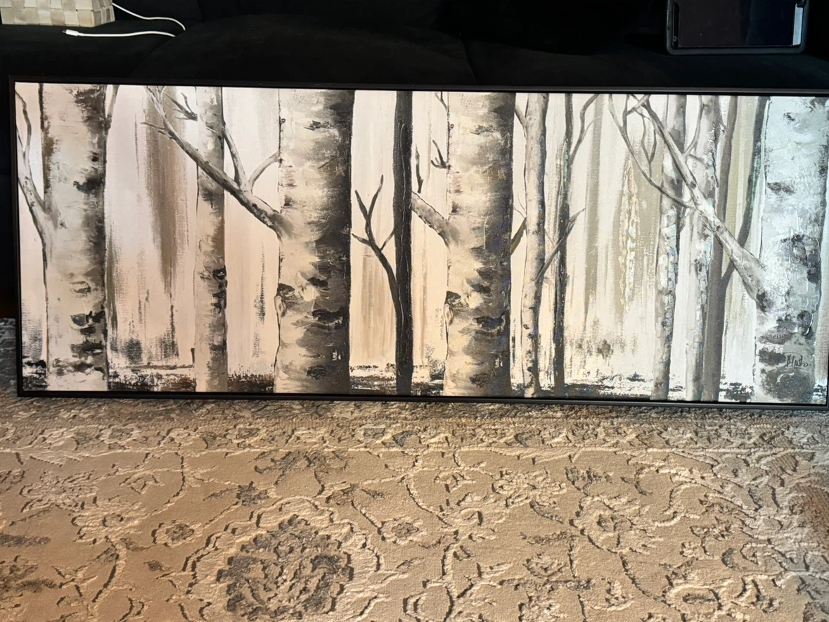 Large Birch Tree Forest Canvas Wall Art