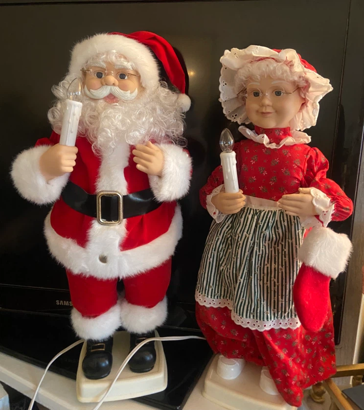 Vintage Animated Santa & Mrs. Claus – 24” – Original Box 🎅🏻