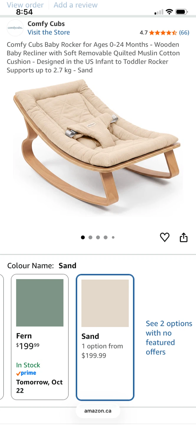 Comfy Cubs Baby Rocker - Sand - photo 2