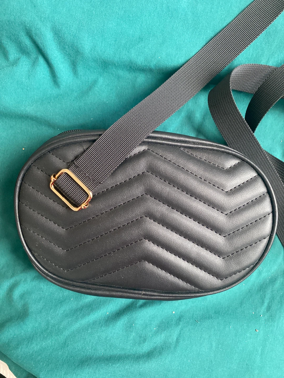 Black Chevron Belt Bag