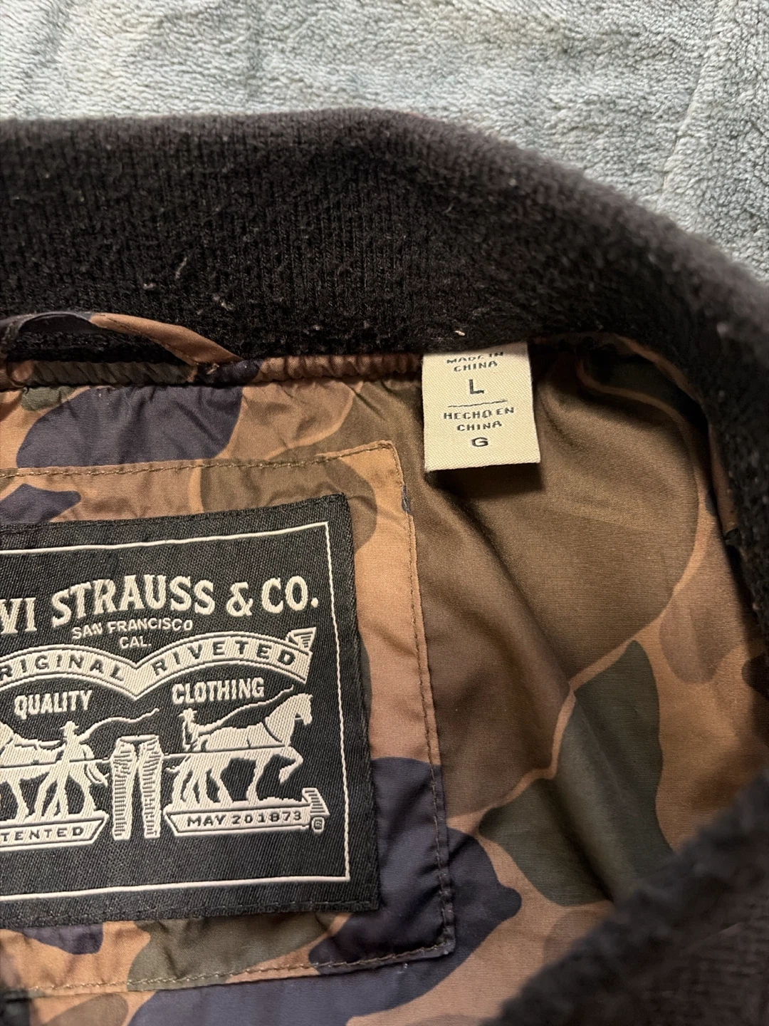 Levi Strauss & Co. Black Sherpa Bomber Jacket - photo 2