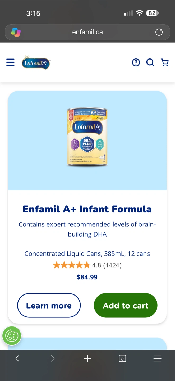 Enfamil A+ Concentrated Liquid Infant Formula