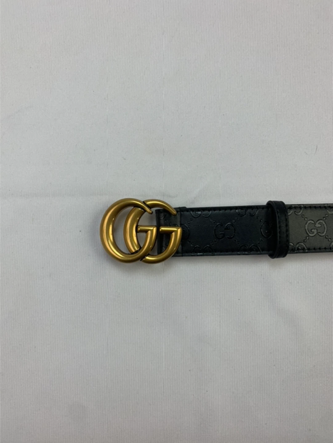 Gucci GG Logo Leather Belt