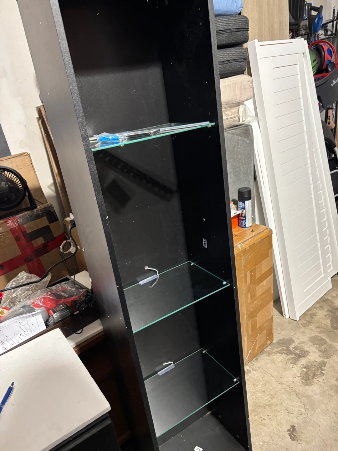 Black LED Display Tower Shelf- AS IS
