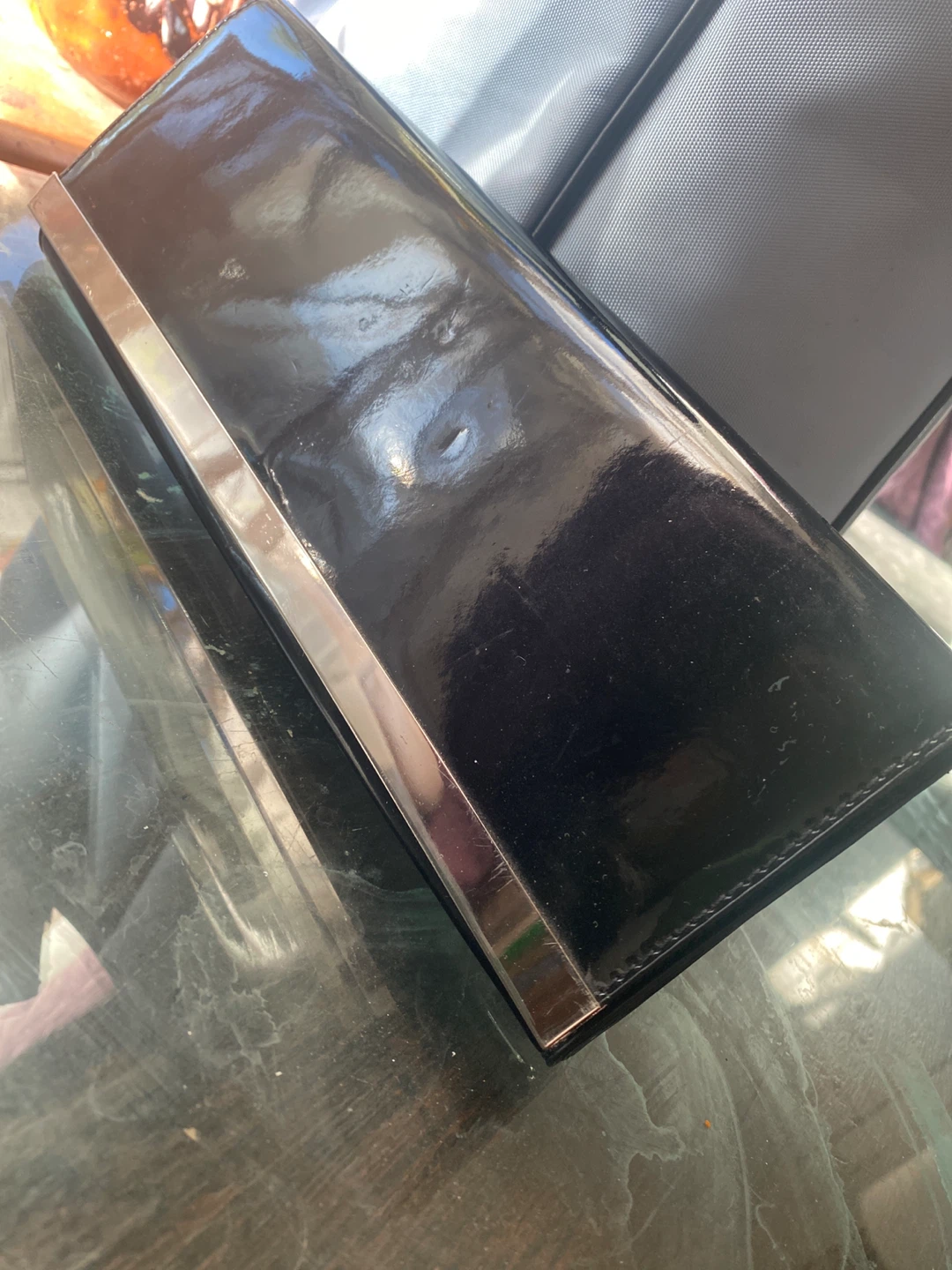 Black Patent Leather Clutch