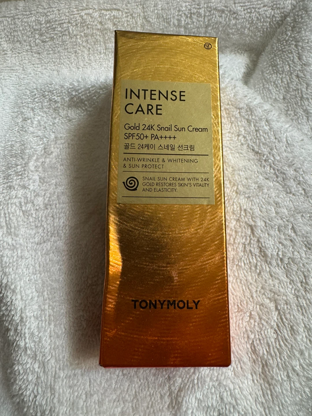 Tonymoly Intense Care Gold 24K Snail Sun Cream