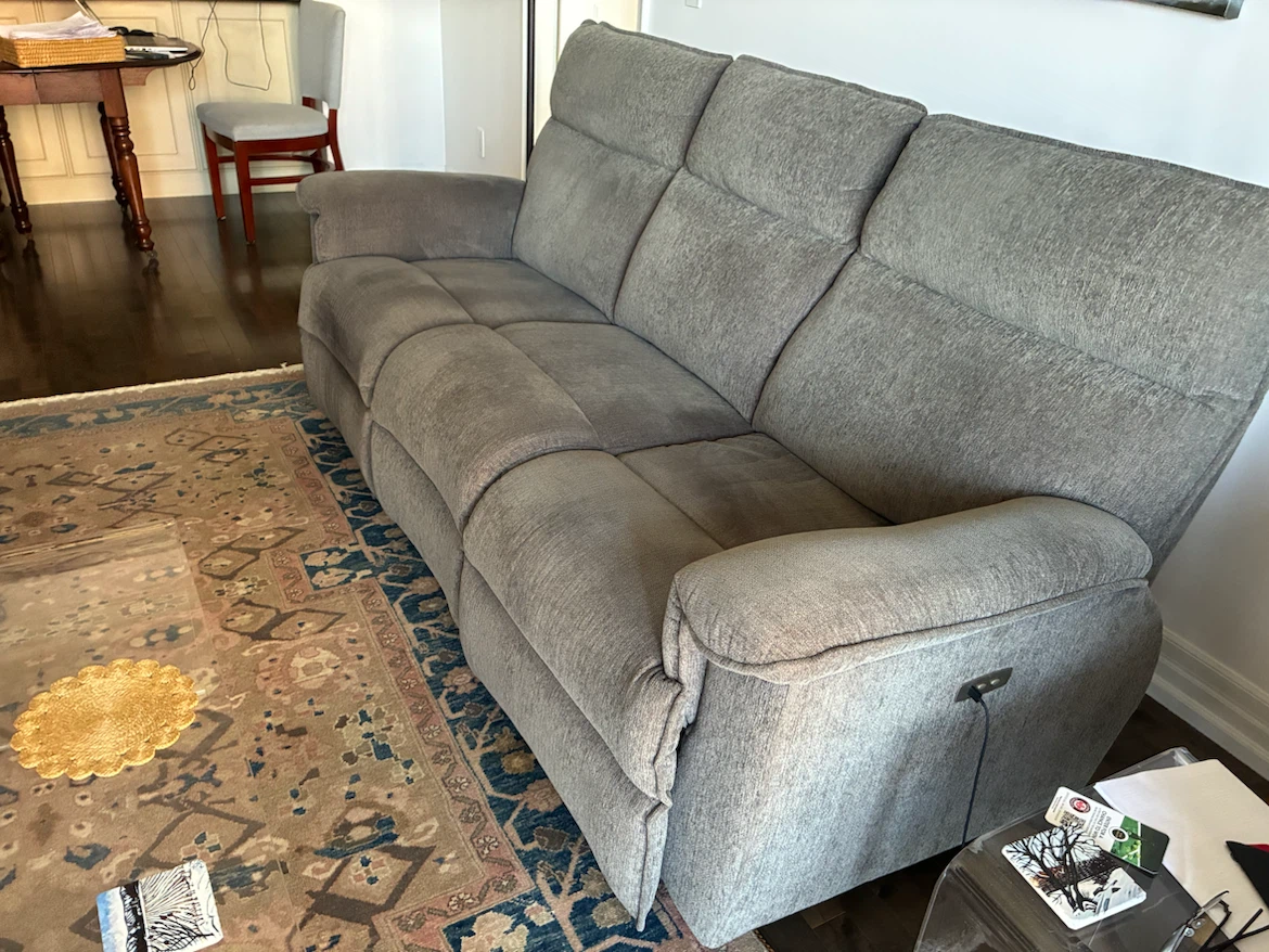 Lay-Z-Boy Grey Power Reclining Sofa - photo 2