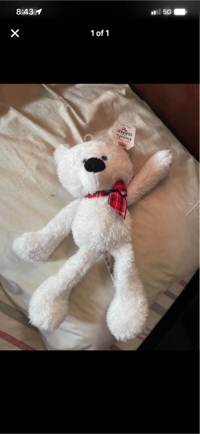 Ganz White Teddy Bear