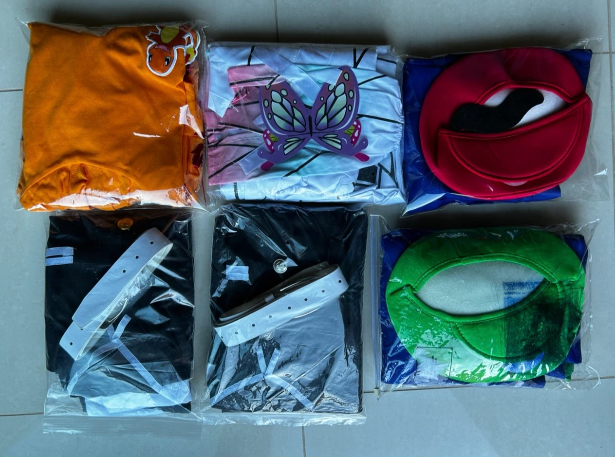 Halloween Assorted Anime and Pokemon Costume Set