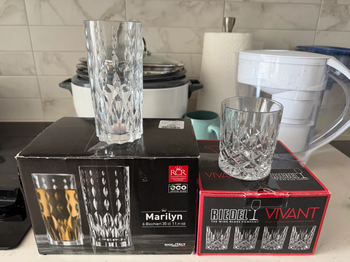 RCR and Riedel Glassware Sets