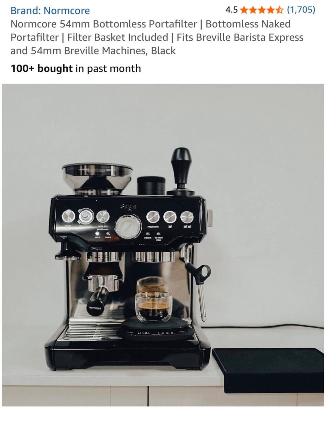 NORMCORE 54mm Bottomless Portafilter - photo 2