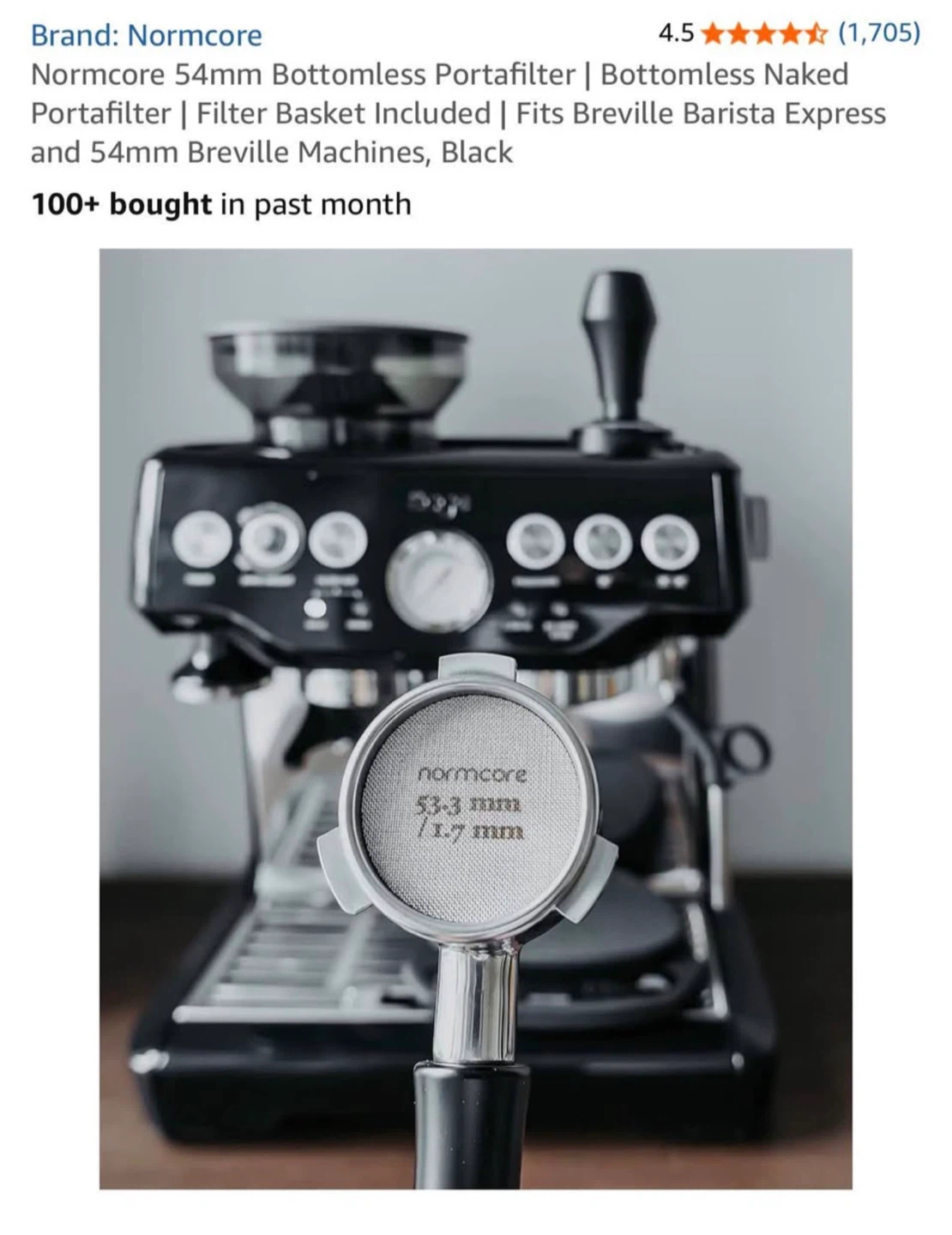 NORMCORE 54mm Bottomless Portafilter - photo 3