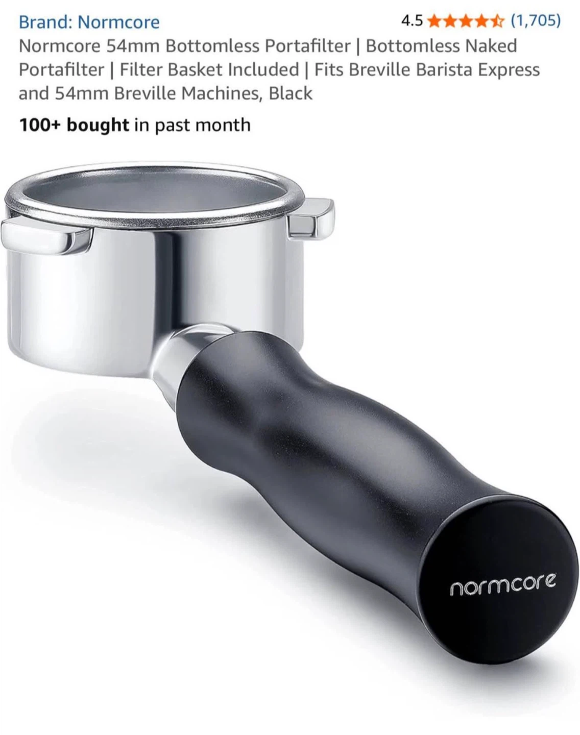 NORMCORE 54mm Bottomless Portafilter - photo 4