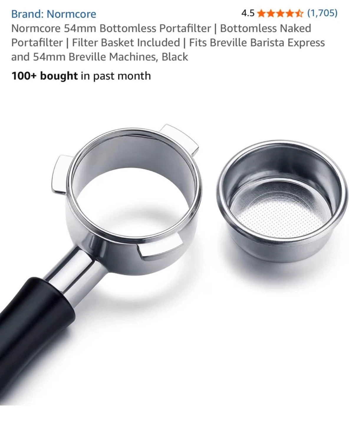 NORMCORE 54mm Bottomless Portafilter - photo 5