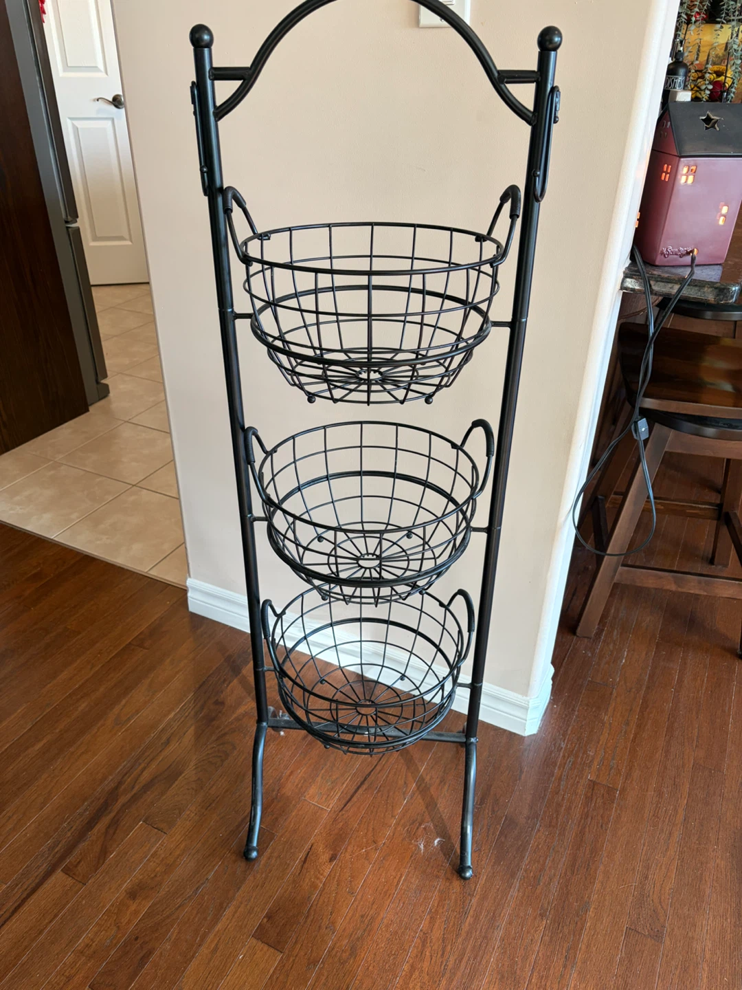 Metal basket rack