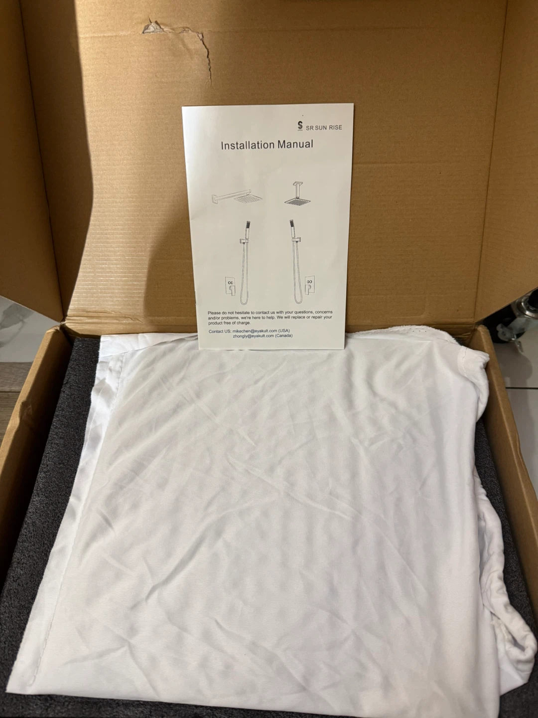 12 Inch Square Shower System with Handheld,Brushed Nickel - photo 5