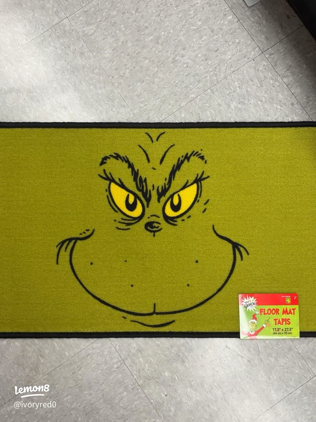 NEW ! GRINCH INDOOR / OUTDOOR FLOOR MAT, NWT