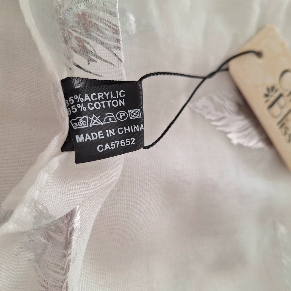 Cherie Bliss White and Silver Feather Fashion Scarf - photo 4