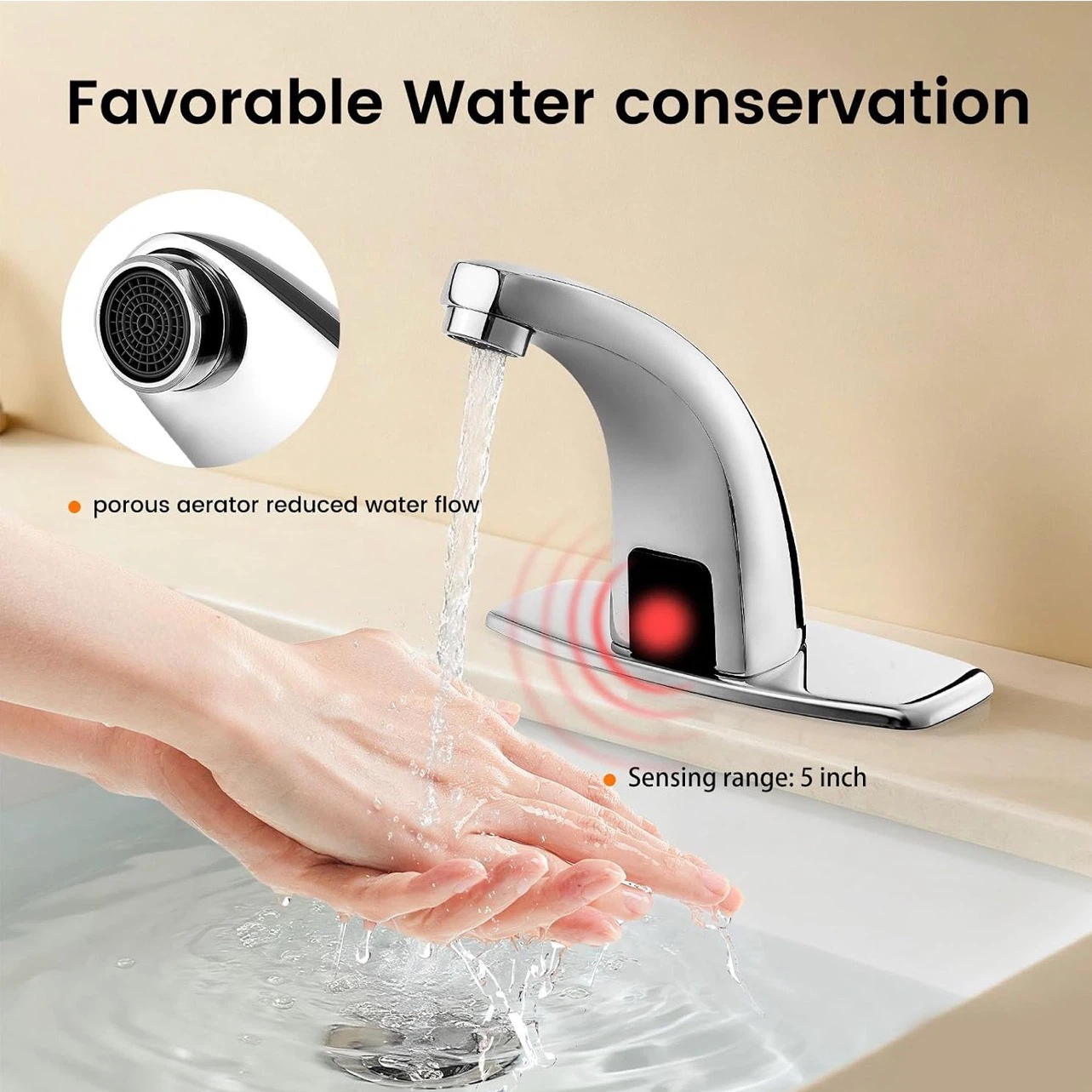Touchless Bathroom Faucet, Single Hole - photo 4