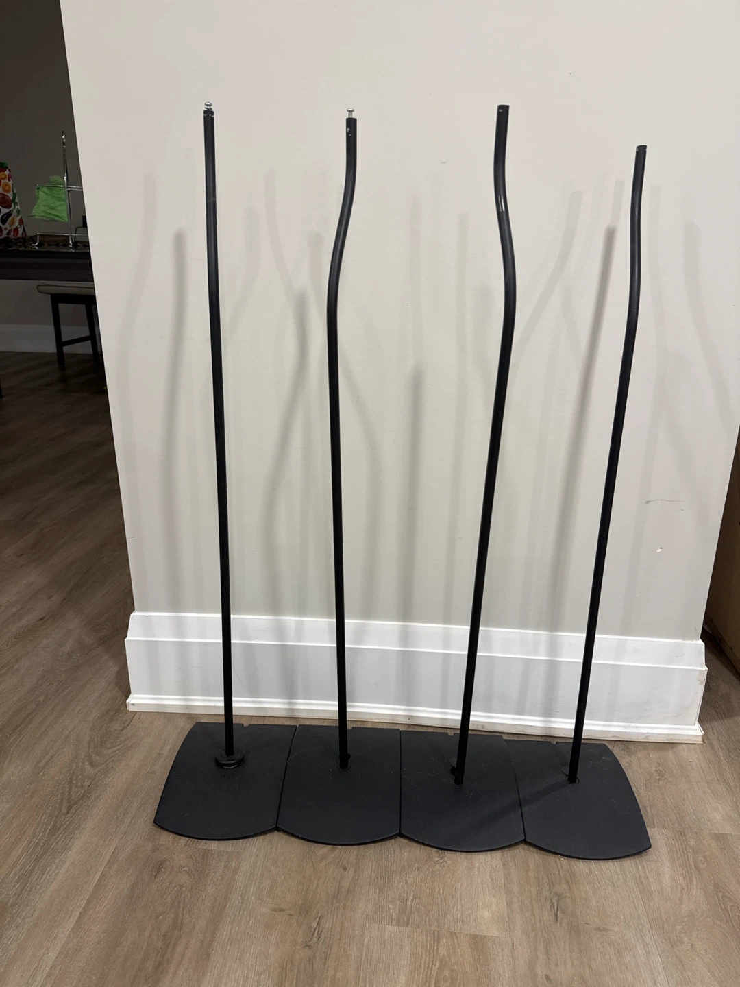 Set of 4 Black Speaker Stands