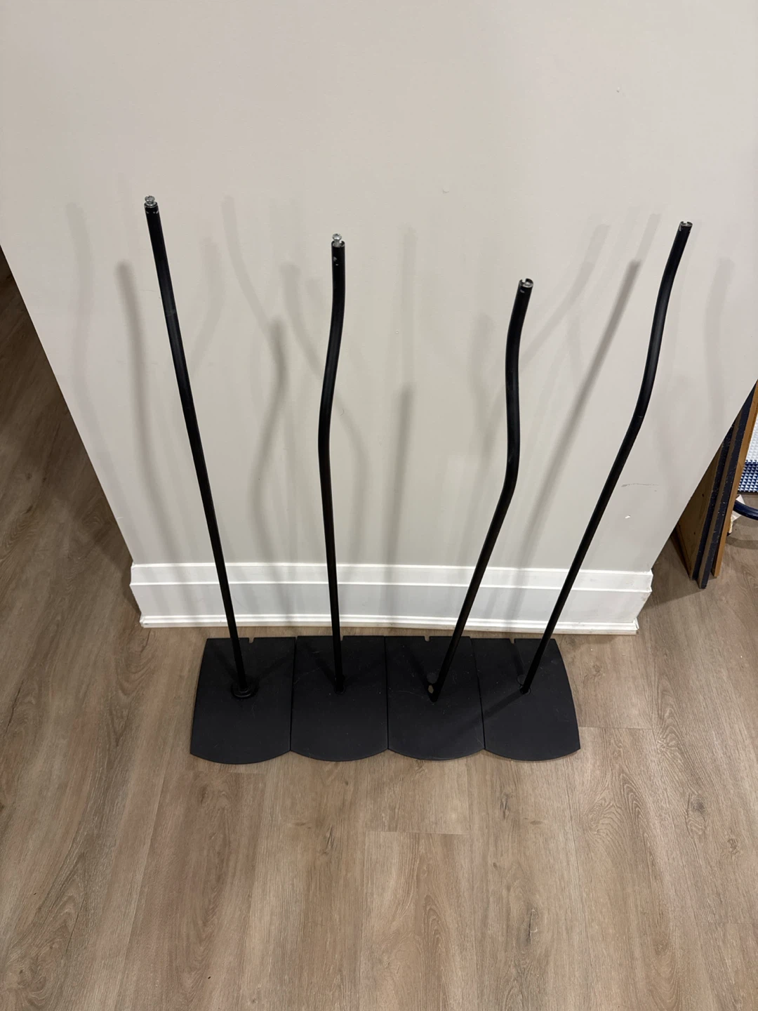 Set of 4 Black Speaker Stands - photo 2