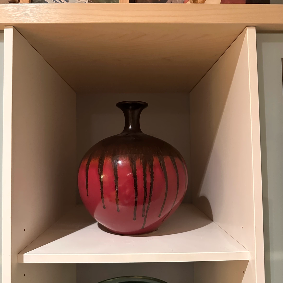 Red & Brown Ceramic Vase