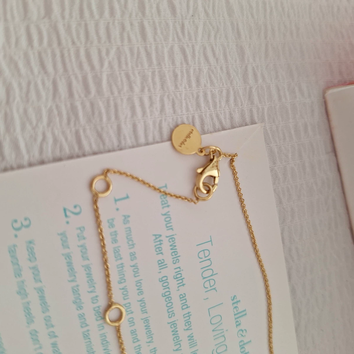 Stella & Dot gold tone side-cross necklace - photo 4