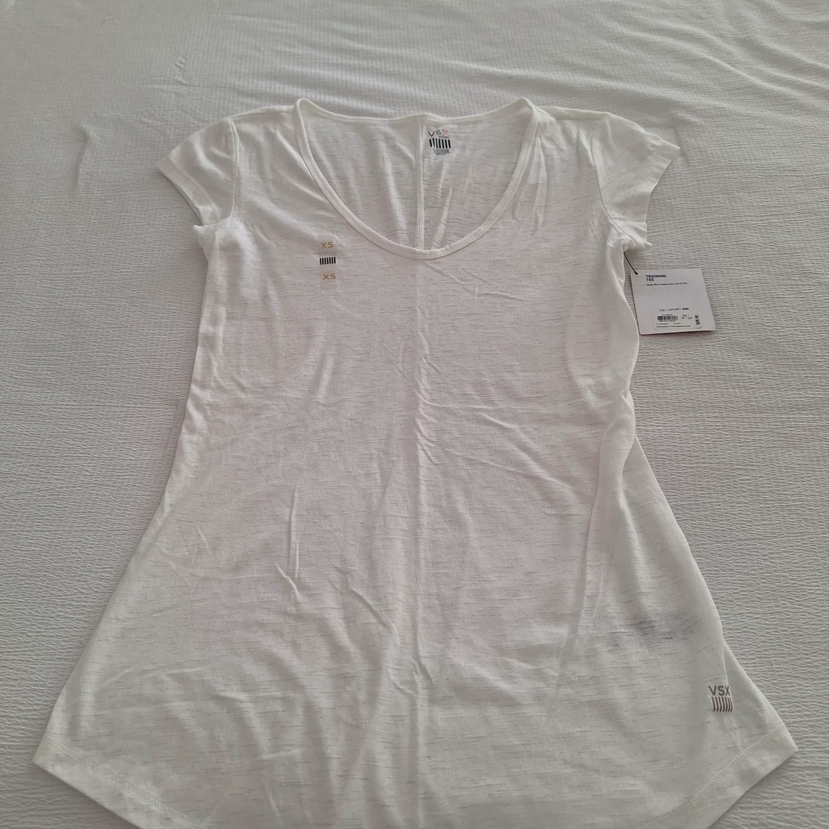 Victoria's Secret VSX Sport White Training Tee - Extra Small