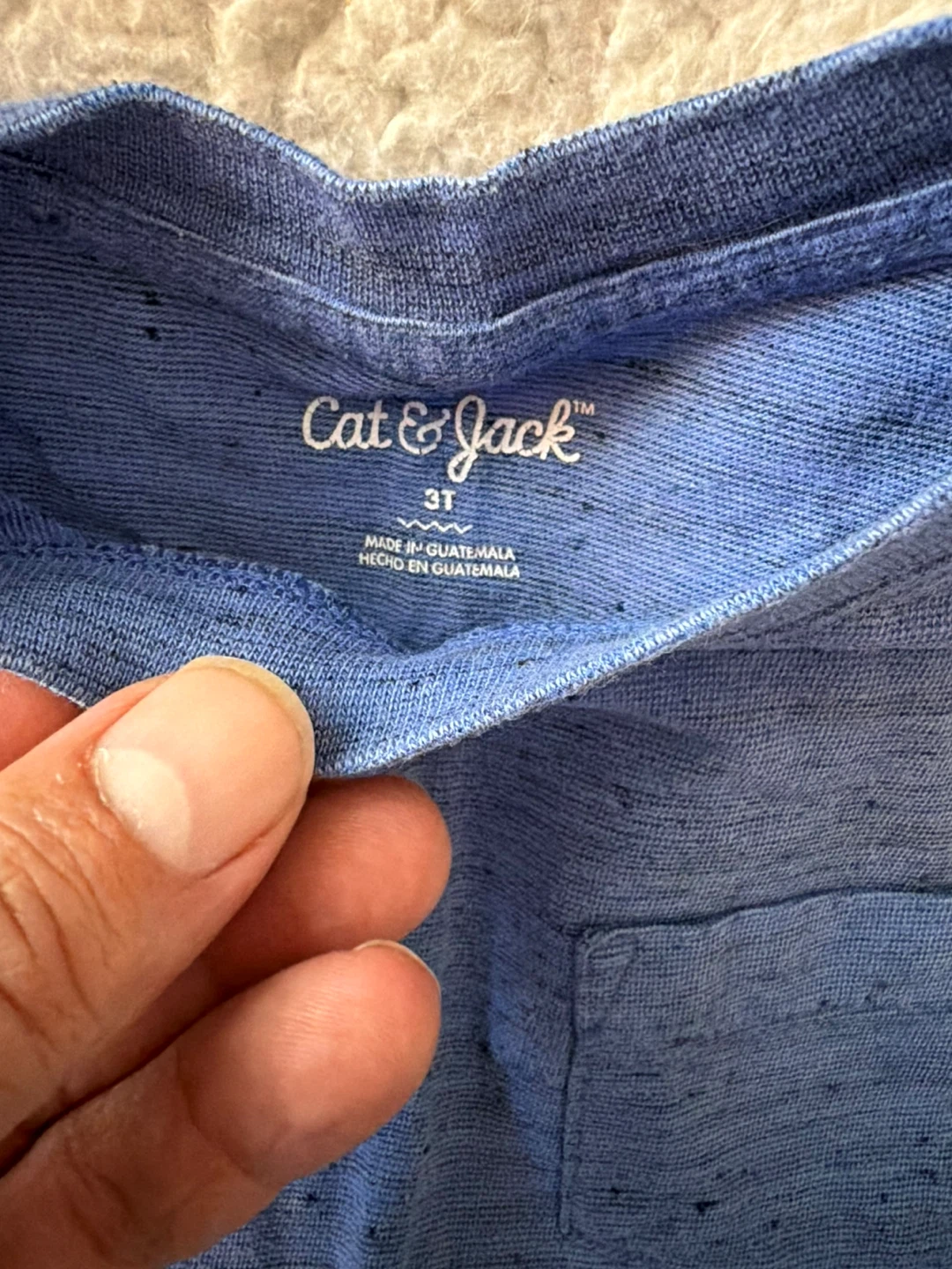 Cat & Jack Toddler Boy Blue Pocket T-Shirt 3T - photo 2