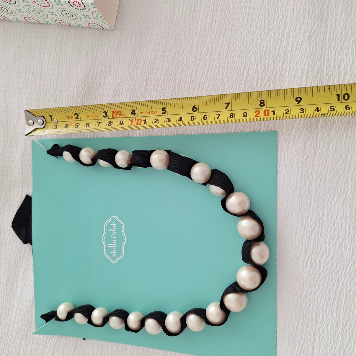 Stella & Dot Faux Pearl Ribbon Necklace - photo 2