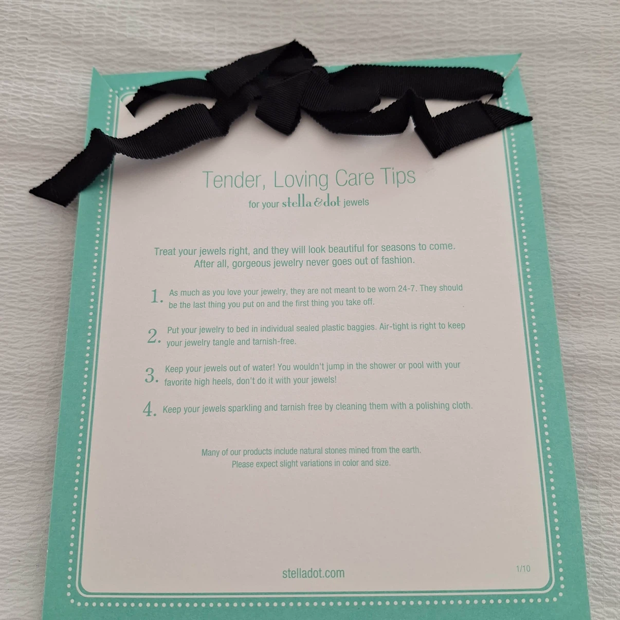 Stella & Dot Faux Pearl Ribbon Necklace - photo 3