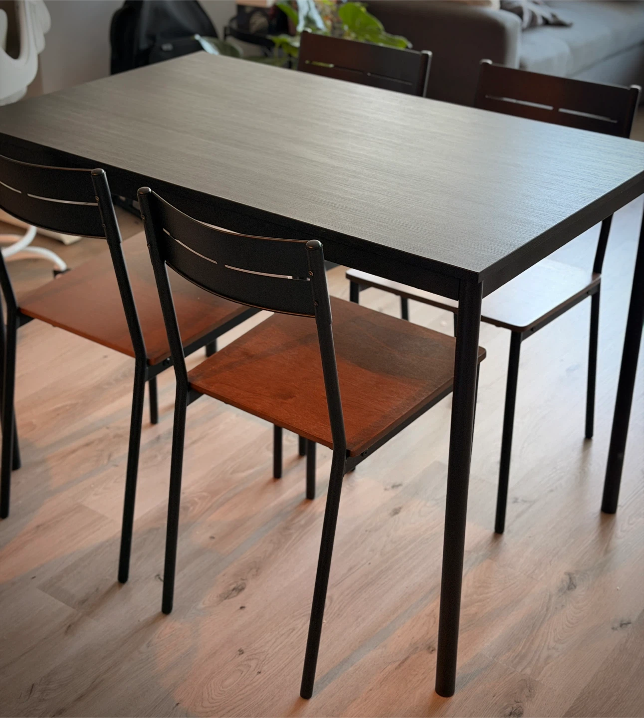 IKEA dining table and four chairs