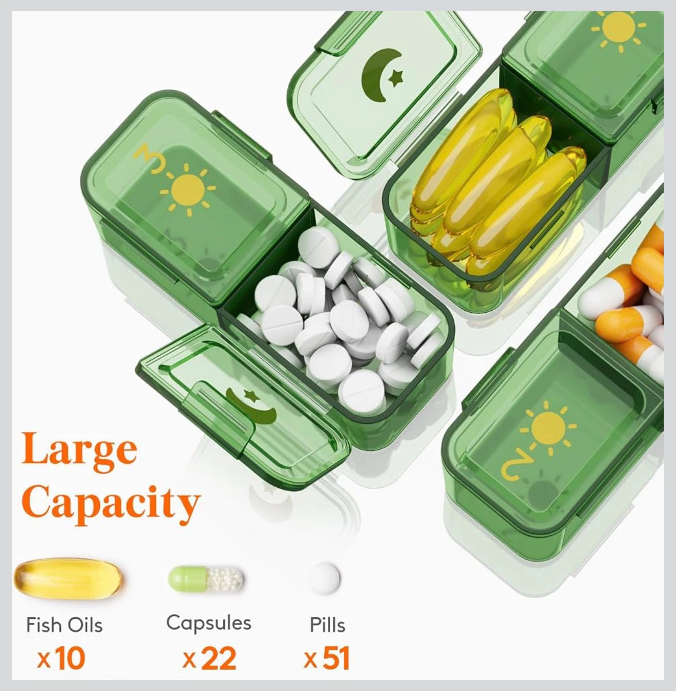 LIFEWIT Pill Organizer (Matte Green) - photo 2