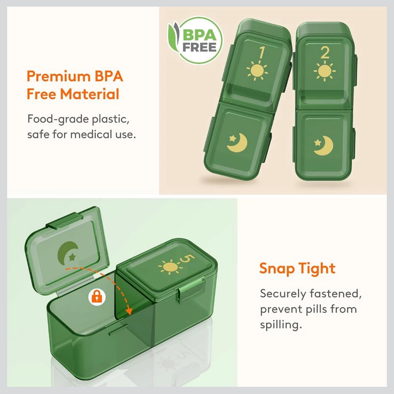 LIFEWIT Pill Organizer (Matte Green) - photo 4
