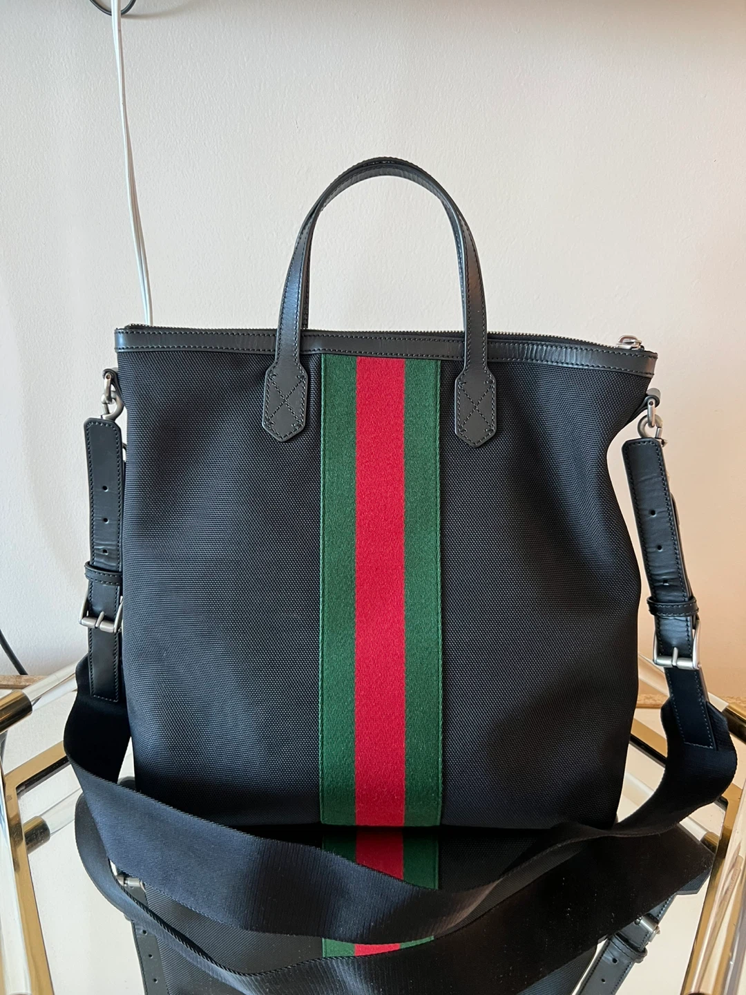 Gucci Black Nylon Tote Bag - photo 2
