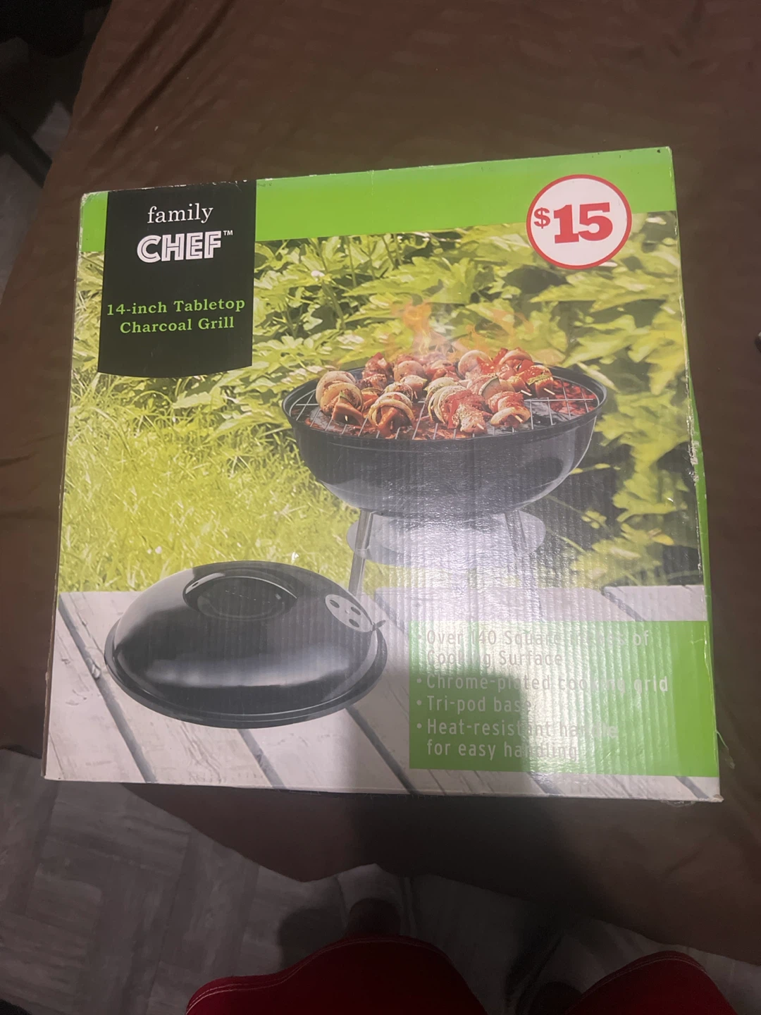 Family Chef 14-inch Tabletop Charcoal Grill