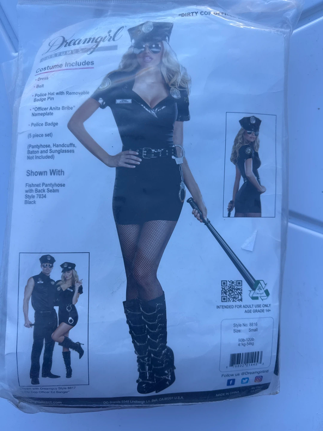Dreamgirl Dirty Cop Costume Small