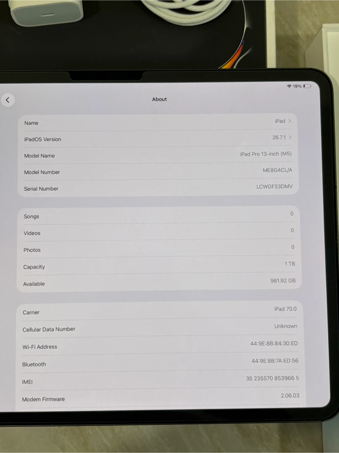 iPad Pro 13" M5, 1TB nano texture 16 cycle count - photo 4