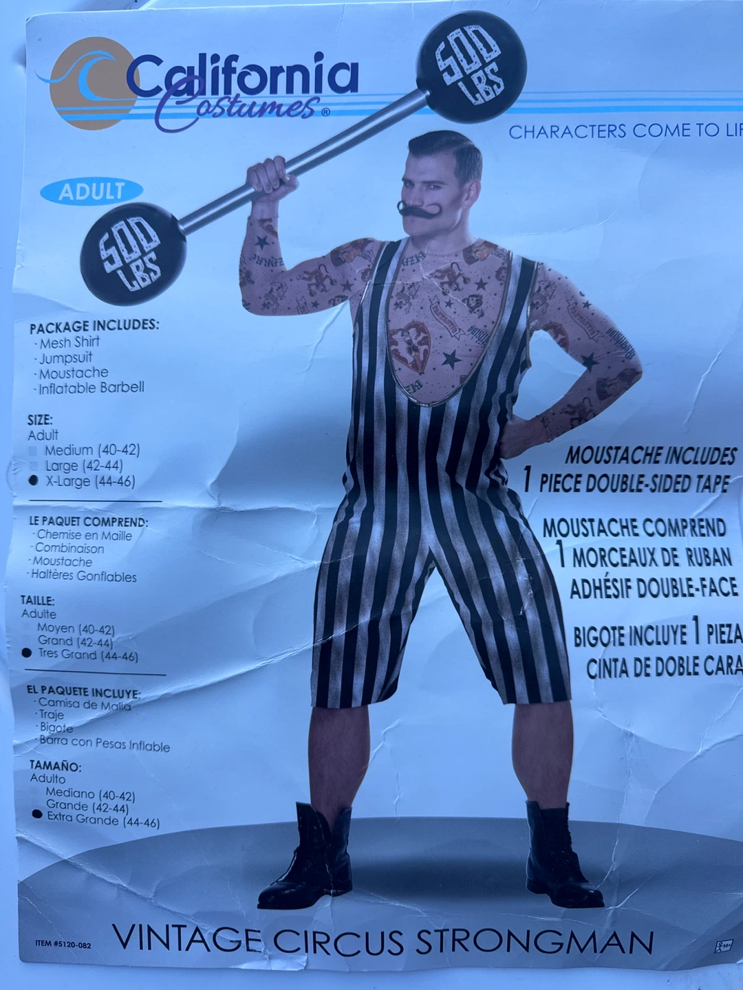 California Costumes Vintage Circus Strongman Costume