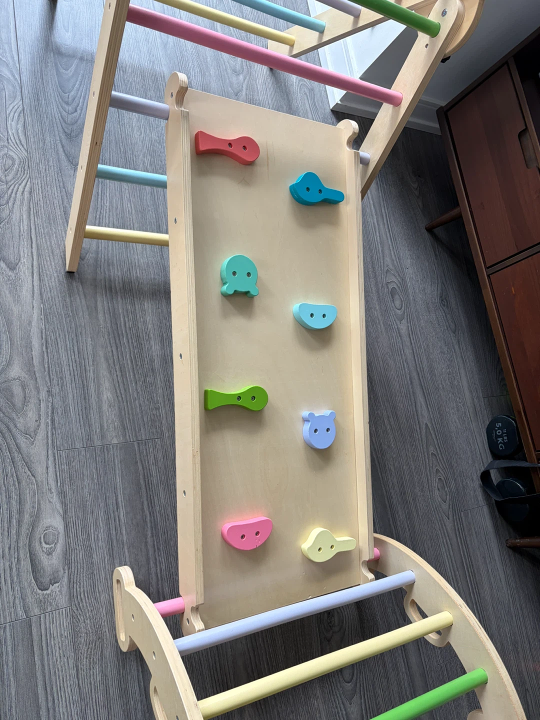 BlueWood Wooden Pikler Triangle and Climbing Arch Set - photo 2