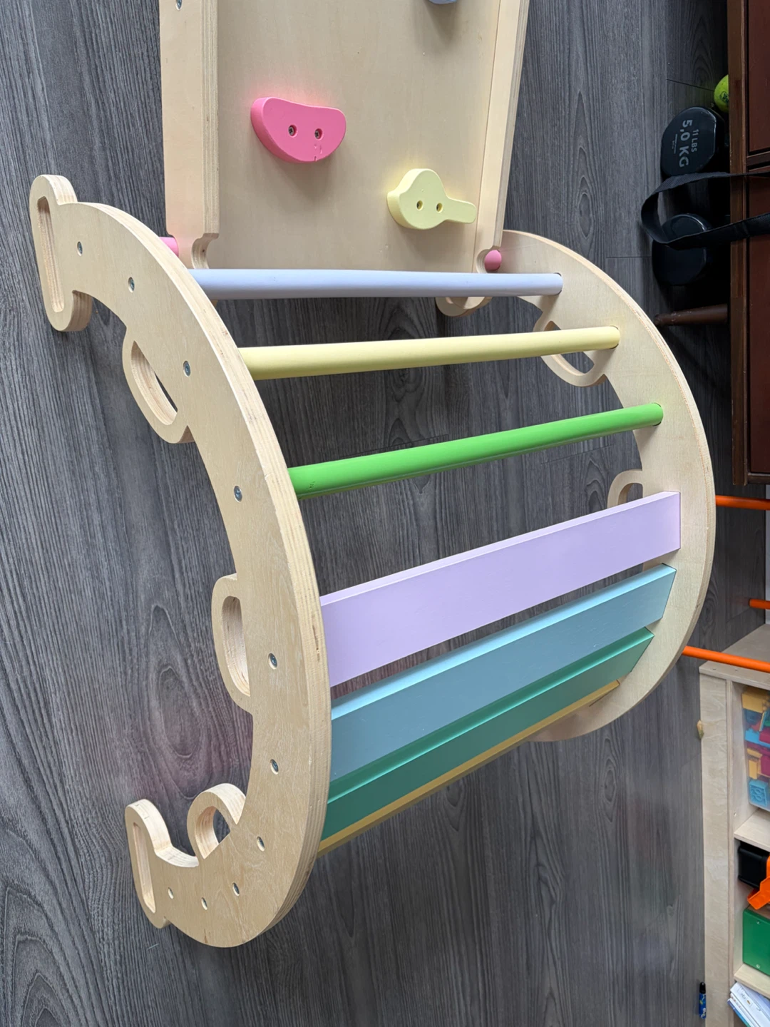 BlueWood Wooden Pikler Triangle and Climbing Arch Set - photo 4