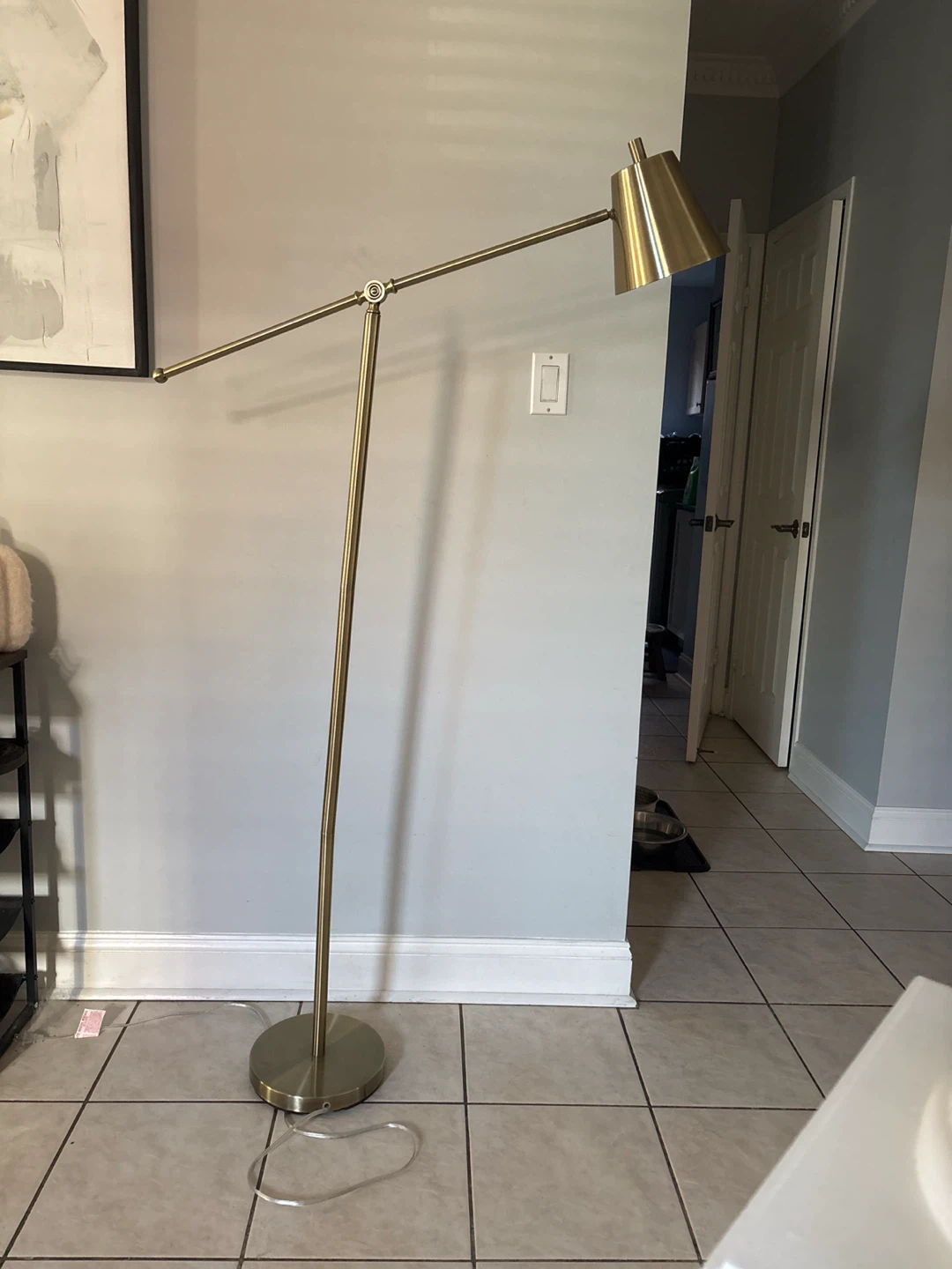 Adjustable Brass Floor Lamp