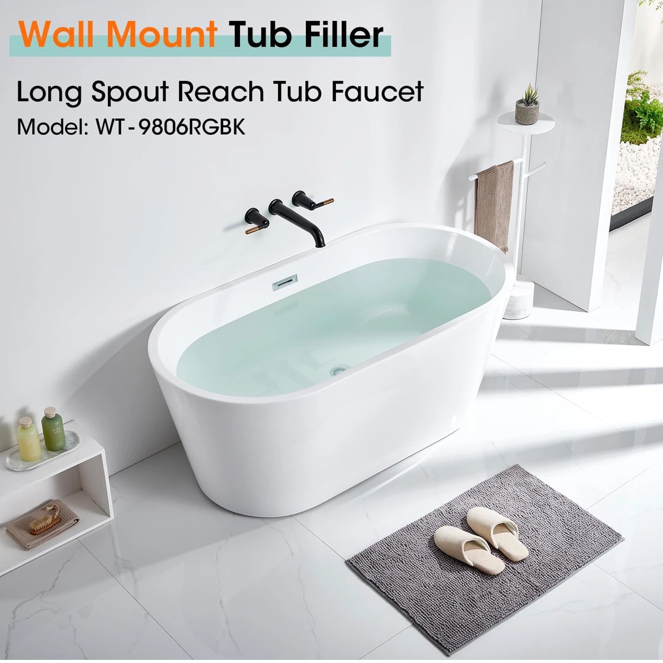Wall Mount Bathtub Faucet 9806RGBK - photo 2